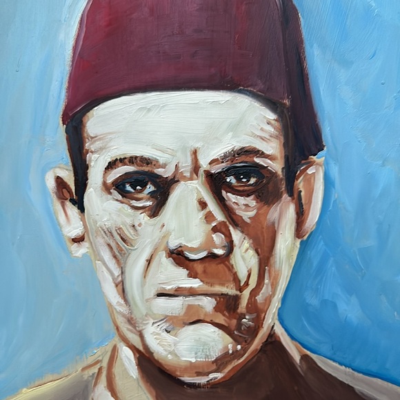 Original oil portrait of Boris Karloff as the mummy - Picture 2 of 2